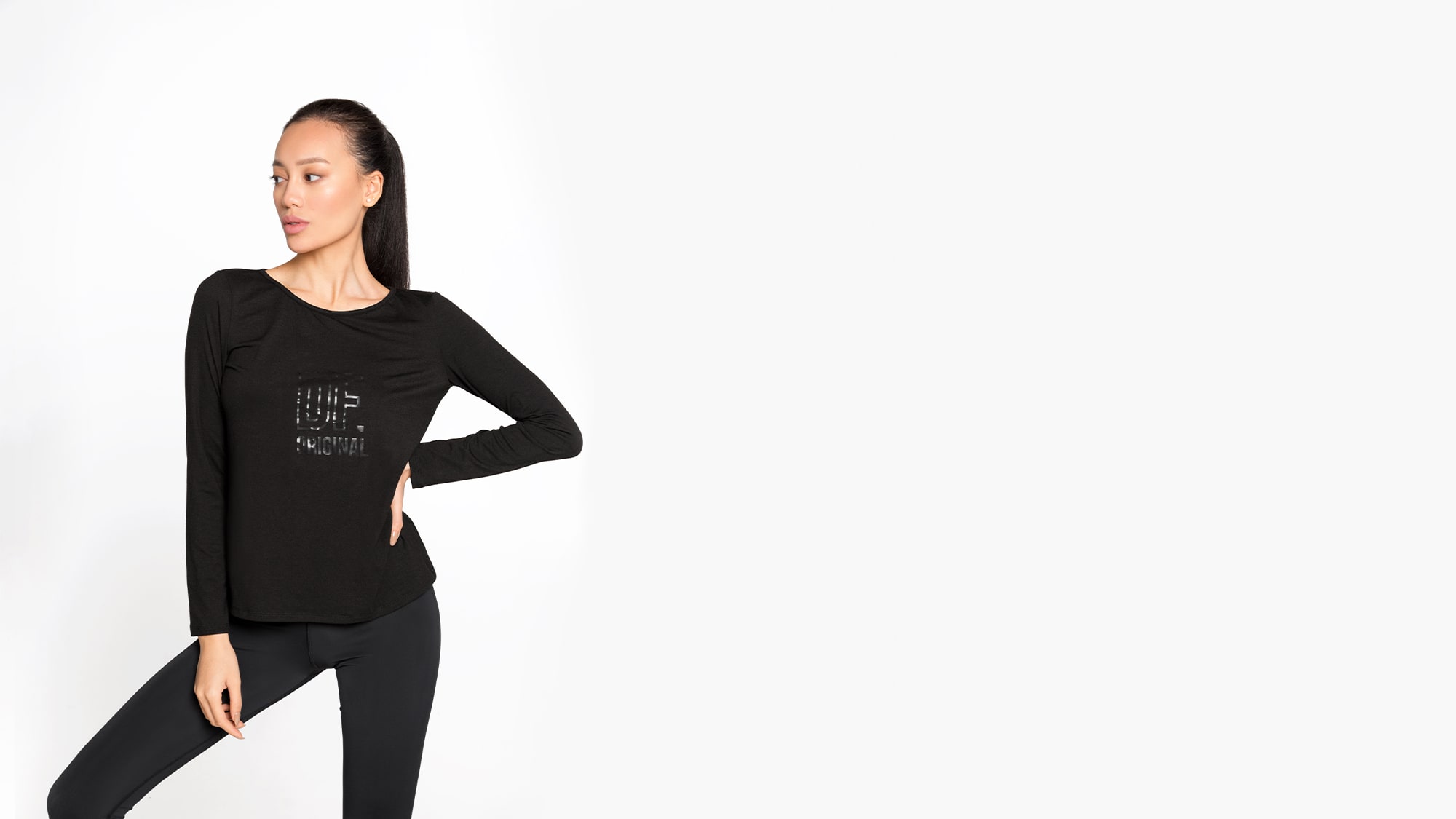 T-SHIRT LONGSLEEVE TWIST BLACK