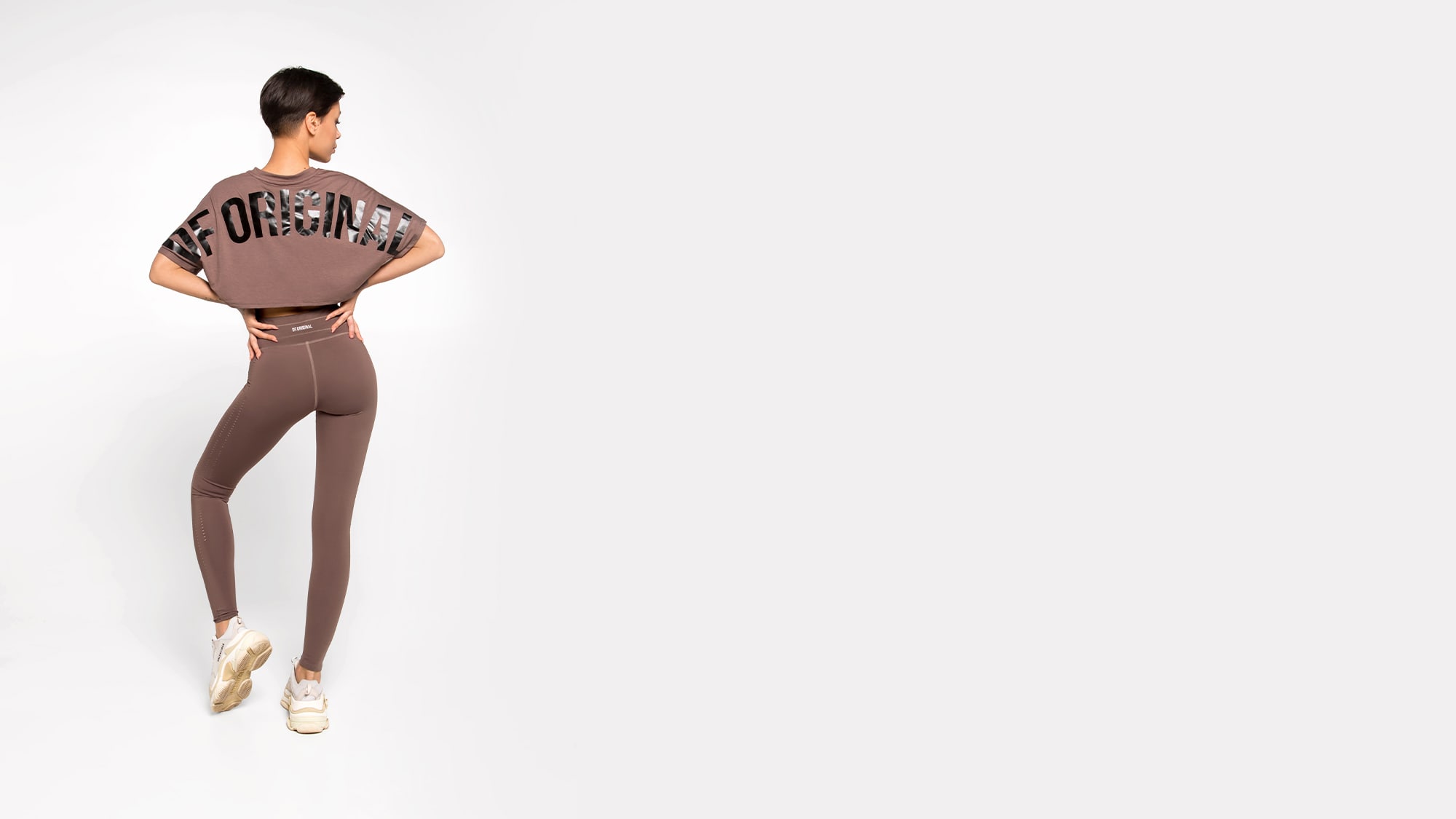 T-SHIRT DF ORIGINAL OVERSIZE CROP NUDE