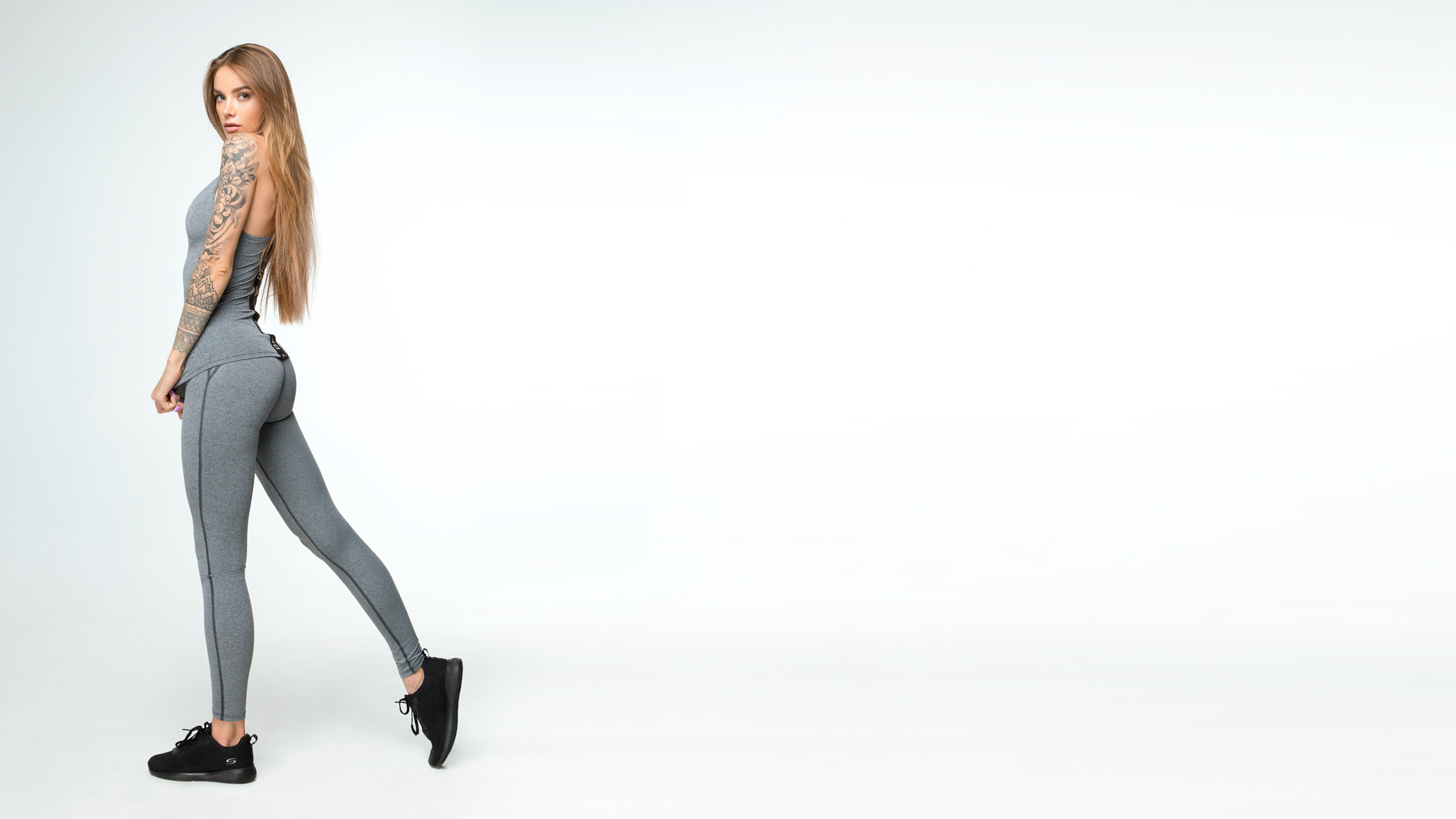 LEGGINSY SPORTOWE PRO FITNESS GREY