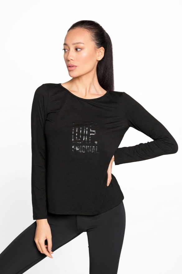 T-SHIRT LONGSLEEVE TWIST BLACK