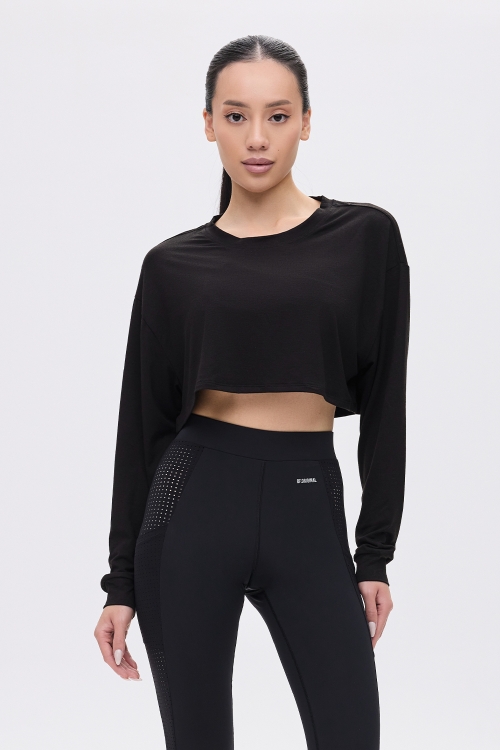 Футболка Логслив Crop Basic