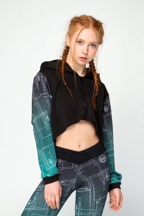 GRADIENT MINT худи худи женские designed for fitness худи женские фото спортивные худи женские от df
