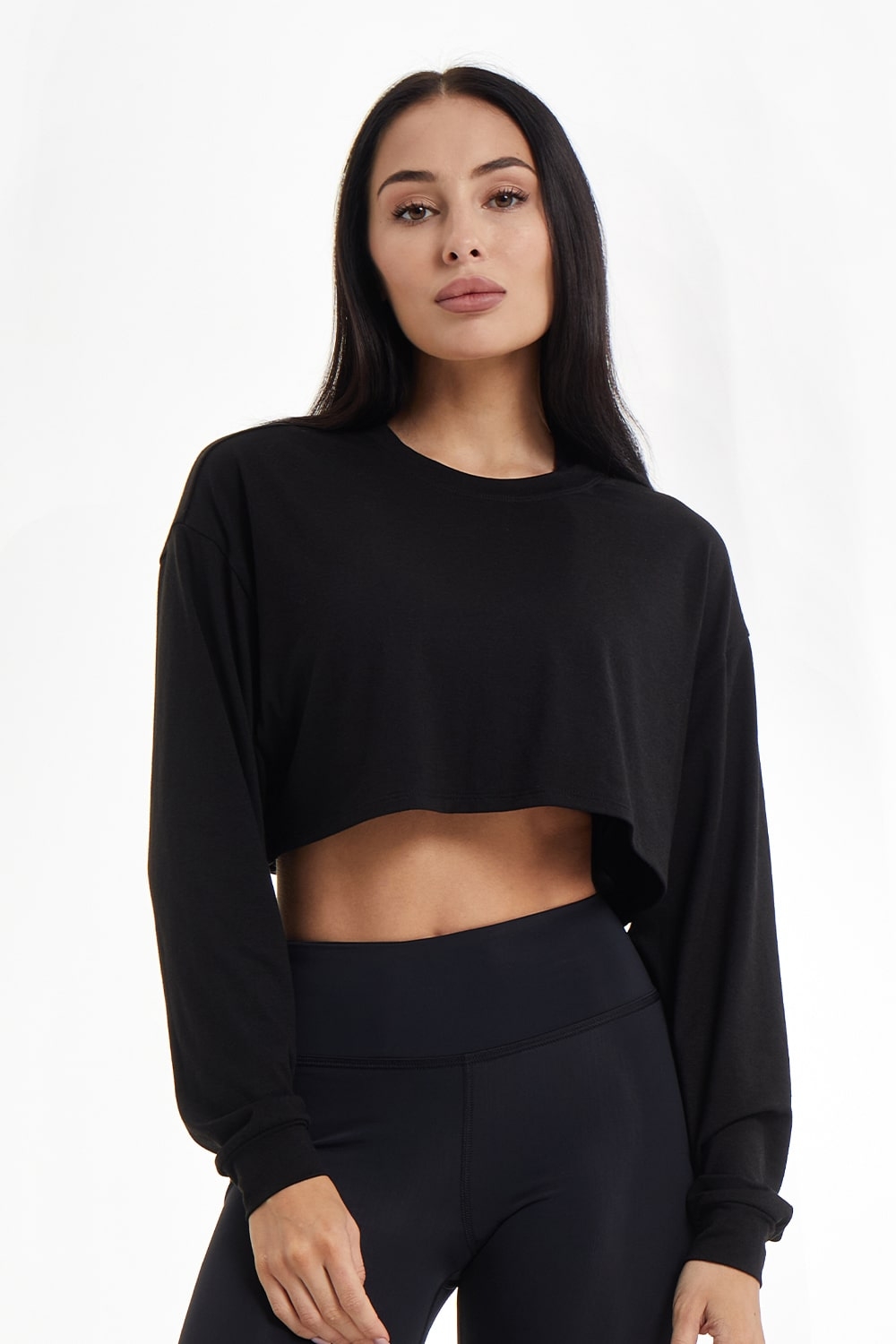 T-shirt z Logami Crop Basic