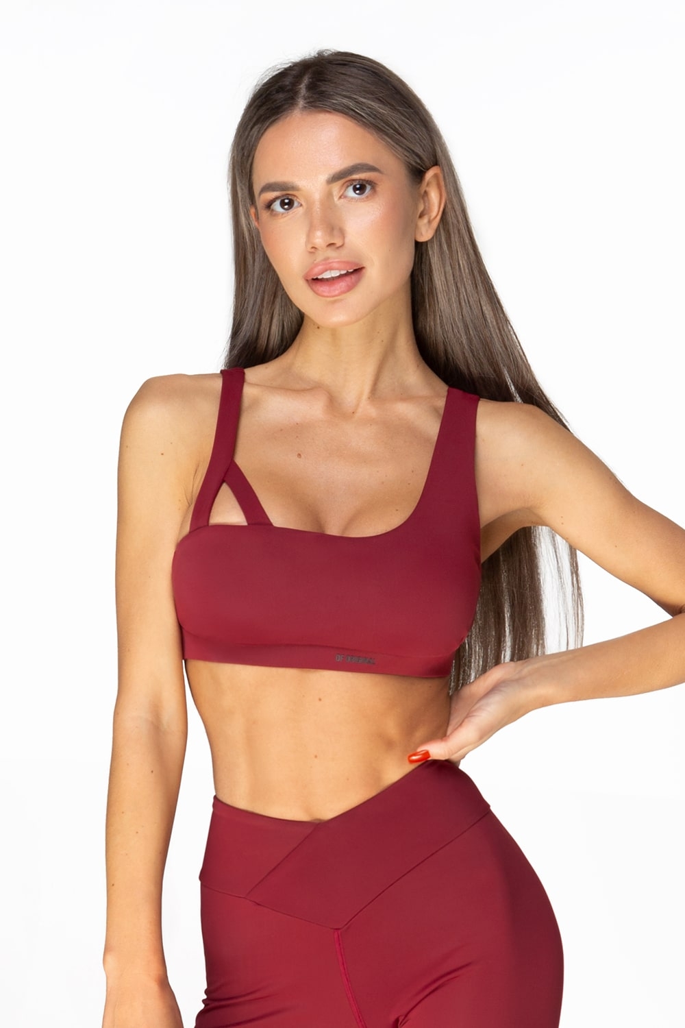 Biustonosz sportowy Top INTRO Bordo