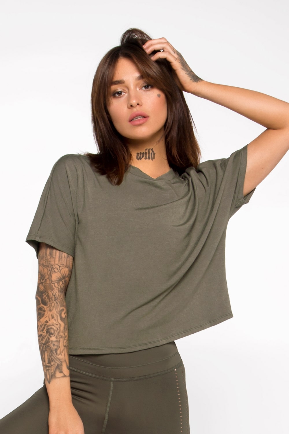 Футболка DF Original Oversize Long Olive